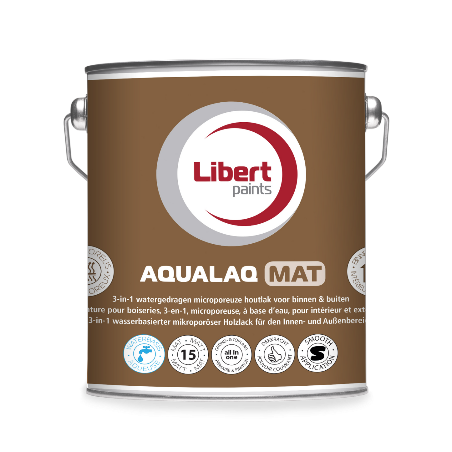 Aqualaq Mat – 3-in-1 Watergedragen Houtlak voor Binnen en Buiten 1L