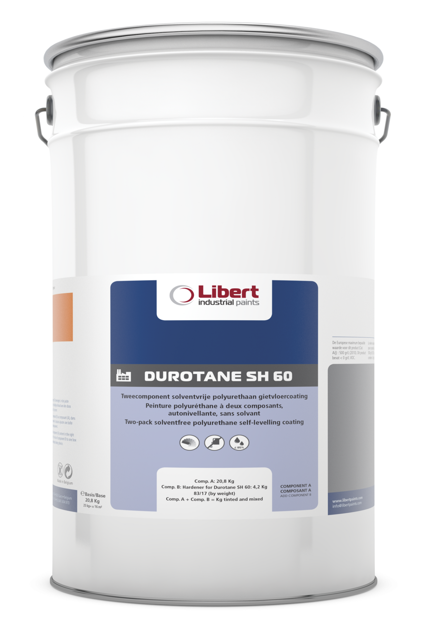 DUROTANE SH 60 Gietvloer – 12 Sets à 25 kg – RAL 7035