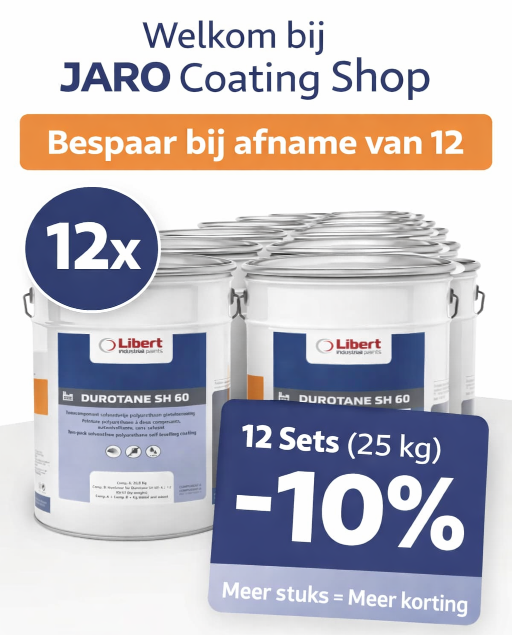 DUROTANE SH 60 Gietvloer – 12 Sets à 25 kg – RAL 7035